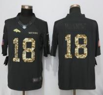 NEW Nike Denver Broncos 18 Manning Anthracite Salute To Service Limited Jersey