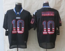 2014 New Nike New York Giants 10 Manning USA Flag Fashion Black Elite Jerseys