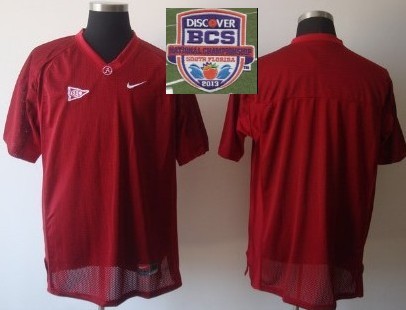 2013 BCS National Championship Alabama Crimson Blank Red Jersey