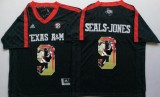NCAA Texas A&M Aggies Black #9 Seals-Jones Fashion Jersey