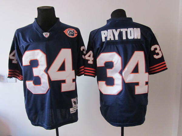 blue Walter Payton throwback Reebok Chicago Bears #34 Jersey