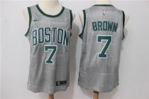 NBA Boston Celtics #7 Brown Grey City Jersey