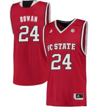 NCAA NC State Wolfpack #24 Rowan College Basketball Red Jersey