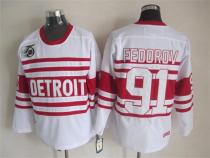 NHL Detroit Red Wings #91 Fedorov White 75th Jersey