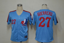 Mlb Montreal Expos 27 Guerrerd Blue Throwback Jerseys