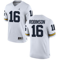 NCAA Basketball Michigan Wolverines #16 Robinson College White Jersey