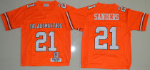 Oklahoma State Cowboys #21 Barry Sanders orange color jersey