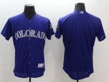 Majestics MLB Colorado Rockies Blank Purple Jersey