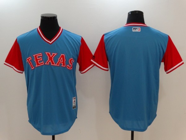 MLB Texas Rangers Blank All Rise Blue Pullover New Jersey