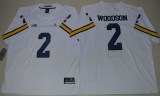NCAA Jordan Brand Michigan Wolverines #2 Charles Woodson College Football Elite White Jersey