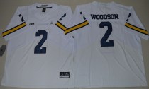NCAA Jordan Brand Michigan Wolverines #2 Charles Woodson College Football Elite White Jersey