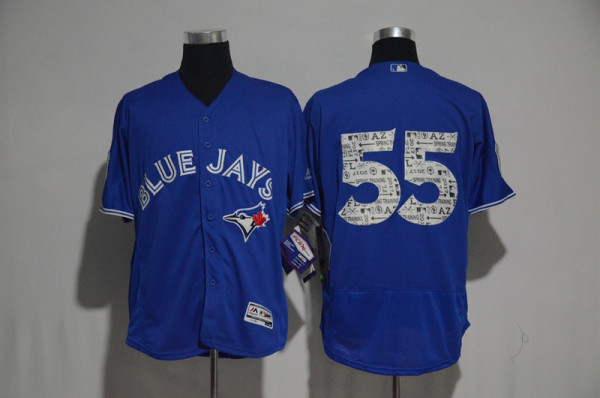 MLB Toronto Blue Jays #55 Blue Spring Trainging Jersey