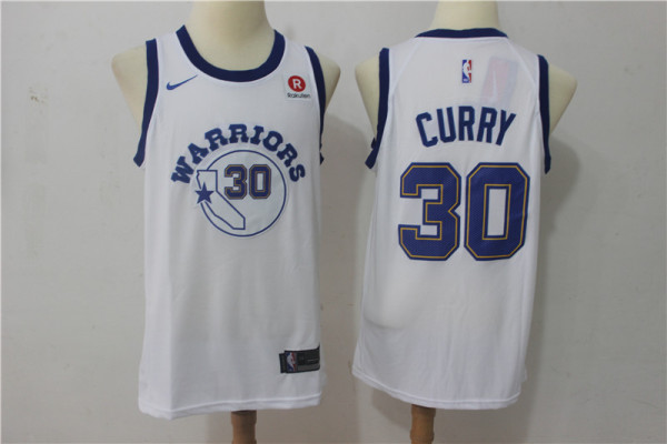 Nike NBA Golden State Warriors #30 Curry White Game Jersey