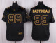Mens New York Jets #99 Gastineau Pro Line Black Gold Collection Jersey