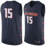 NCAA Illinois Fighting Illini #15 Nike Replica Jersey - Navy