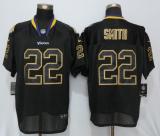 New Nike Minnesota Vikings 22 Smith Lights Out Black Elite Jerseys