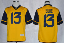 NCAA West Virginia Mountaineer #13 Andrew Buie Gold Color Jersey