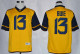 NCAA West Virginia Mountaineer #13 Andrew Buie Gold Color Jersey