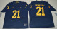 NCAA Jordan Brand Michigan Wolverines #21 Desmond Howard Navy Blue Elite Jersey