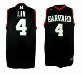 NCAA Harvard University #4 Jeremy Lin Black Jerseys
