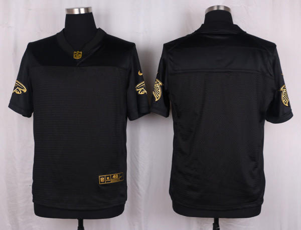 Mens Atlanta Falcons Pro Line Black Gold Collection Jersey