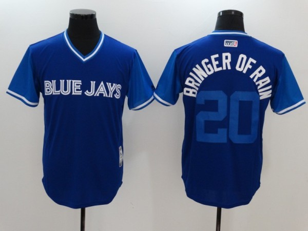 MLB Toronto Blue Jays #20 Bringer Of Rain Blue Pullover Jersey