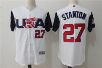2017 World Baseball USA #27 Stanton White Classic Jersey