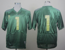 Nike Oregon Ducks No.1 Fan Green Pro Combat Pac-12 College Football Jerseys