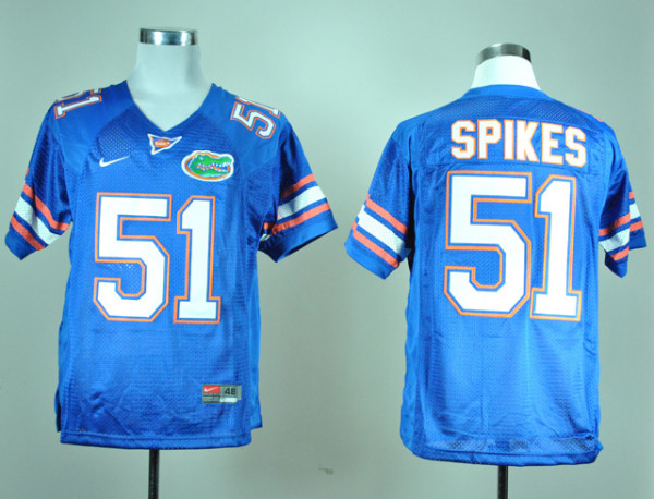 Nike Florida Gators Brandon Spikes 51 Royal Blue College Football Jersey