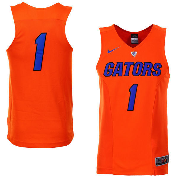 NCAA Florida Gators #1 Nike Basketball Jersey - Orange