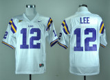 Nike LSU Tigers Jarrett Lee 12 White College Football Jersey