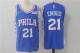Nike NBA Philadelphia 76ers #21 Embiid Blue Jersey