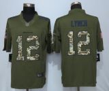 NEW Nike Denver Broncos 12 Lynch Green Salute To Service Limited Jersey