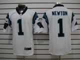 Carolina Panthers #1 Newton White Elite Jersey