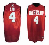 NCAA Harvard University #4 Jeremy Lin Red Jerseys