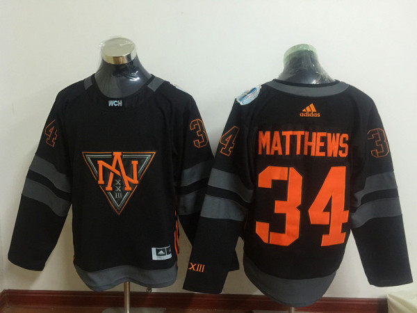 NHL Toronto Maple Leafs #34 Matthews Black World Cup Jersey