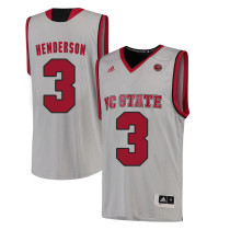 NCAA NC State Wolfpack #3 Henderson College Basketball White Jersey