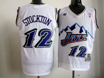 John Stockton white Jazz throwback Jersey