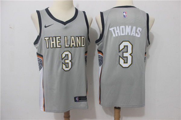 Nike NBA Cleveland Cavaliers #3 Thomas Grey New Jersey