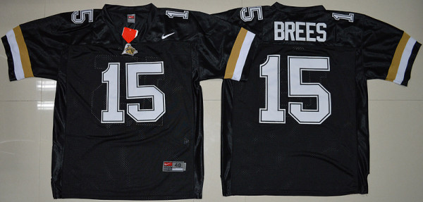NCAA Purdue Boilermakers 15 Brees Black jerseys