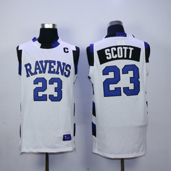 NCAA Nathan Scott #23 Lucas Scott Movie Basketball Double Stitched Lucas Scott One Tree Hill Jersey White