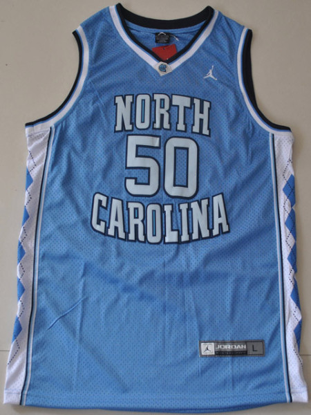 North Carolina Tar Heels Tyler Hansbrough #50 Light Blue College Basketball Jersey