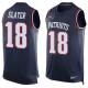 NFL New England Patriots #18 Slater Blue Limited Tank Top Jersey