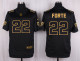 Mens Chicago Bears #22 Forte Pro Line Black Gold Collection Jersey