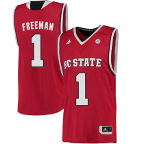 NCAA NC State Wolfpack #1 Freeman College Basketball Red Jersey