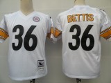 #36 Throwback White Bettis Pittsburgh Steelers jersey