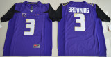 NCAA Washington Huskies Jake Browning 3 College Football Limited Purple Jersey