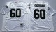 NFL Oakland Raiders #60 Sistrunk White Throwback Jersey