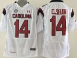 NCAA South Carolina Gamecock #14 C.Shaw White 2015 Jersey