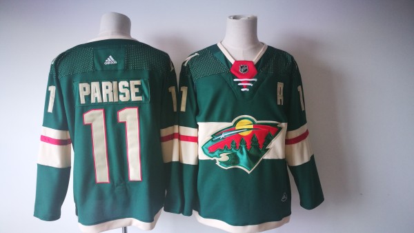 Adidas NHL Minnesota Wild #11 Parise Green Jersey